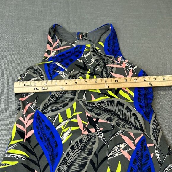 Athleta Swim Top Wm 34 B/C Botanical Tankini Underwire Removable Pads Swimsuit - Picture 10 of 12